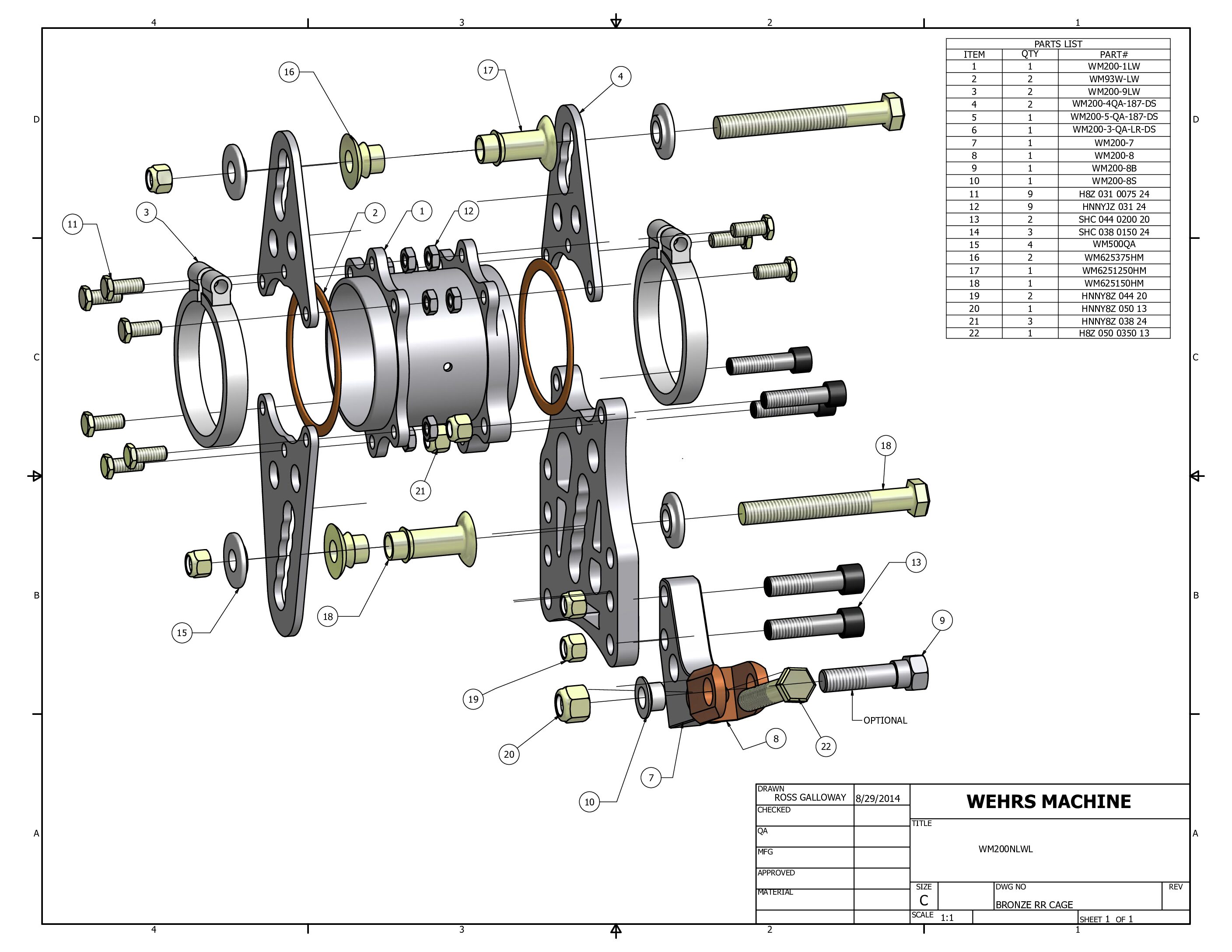 - Wehrs NARROW STEEL LIGHTWEIGHT LR BRONZE CAGE