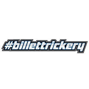 - Wehrs #BILLETTRICKERY DECAL WHITE LETTERS